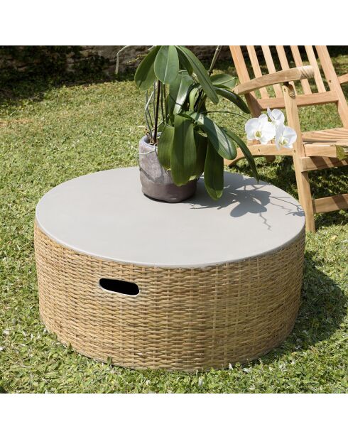 Table basse Hector bambou  - 80x80x33 cm