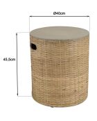 Table d'appoint Hector bambou  - 40x40x46 cm