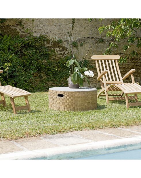 Mesita Hector de bambú - 80x80x33 cm