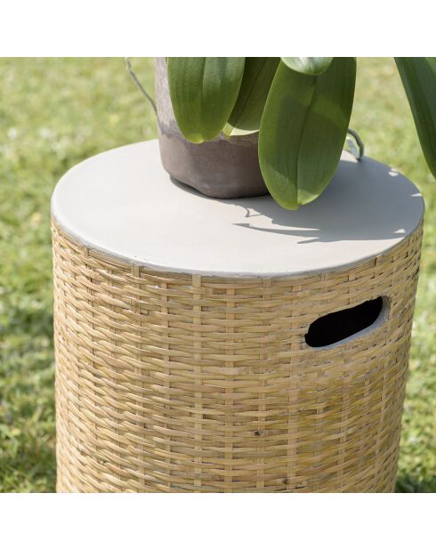 Hector bijzettafel van bamboe - 40x40x46 cm