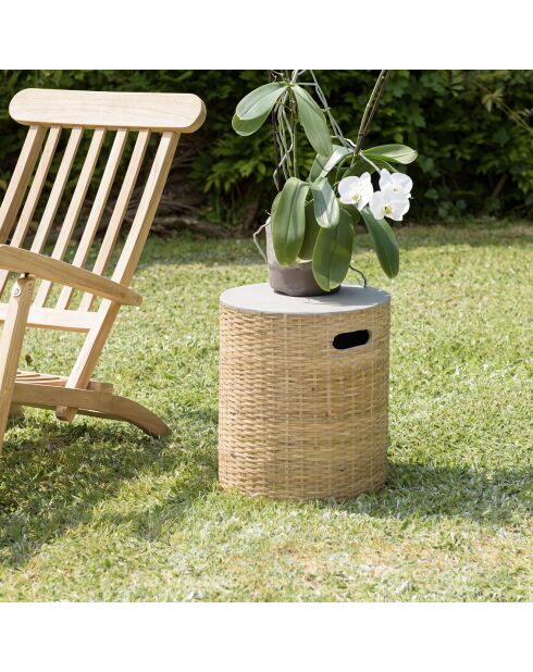 Hector bijzettafel van bamboe - 40x40x46 cm