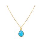 Collier Précieuse en Laiton doré & Turquoise