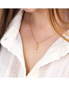 Collier Moïra en Laiton doré & Perle