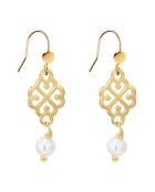 Boucles d'oreilles Moïra en Laiton doré & Perle