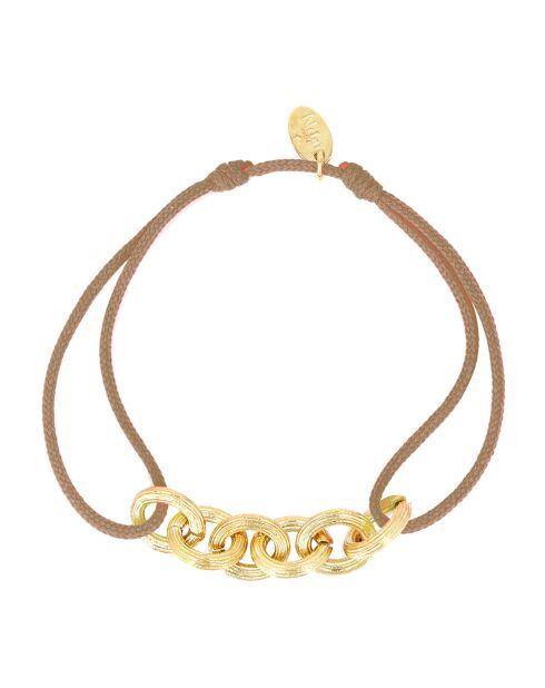 Bracelet Lien Sophie en Laiton doré camel