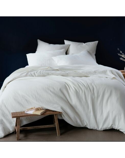 Copripiumino bianco in garza 100% cotone