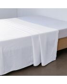 Drap plat 100% Gaze de Coton blanc