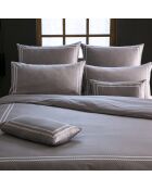 Parure housse de couette 100% Satin de Coton Jared perle