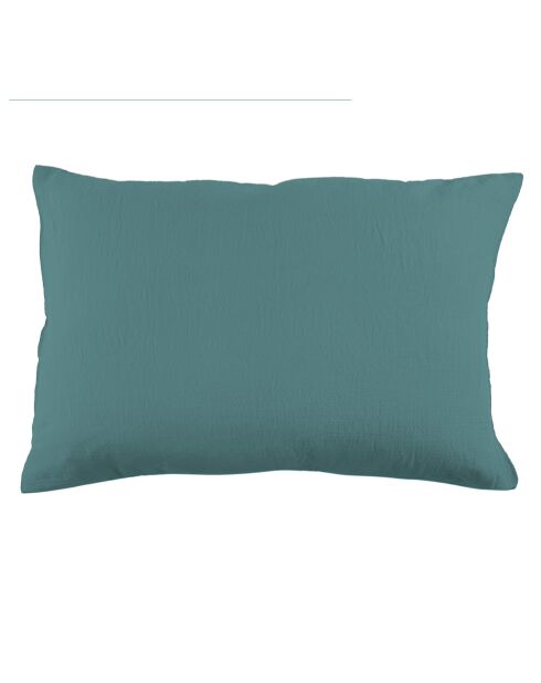 Taie d'oreiller 100% Gaze de Coton céladon