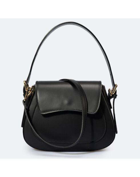 Sac à main en Cuir Edna noir - 24x9x19 cm
