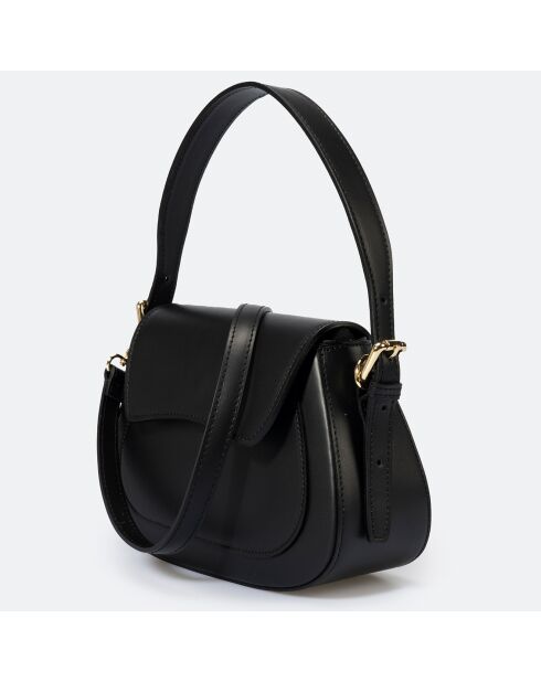 Sac à main en Cuir Edna noir - 24x9x19 cm