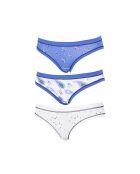 3 Culottes Ina bleu/blanc