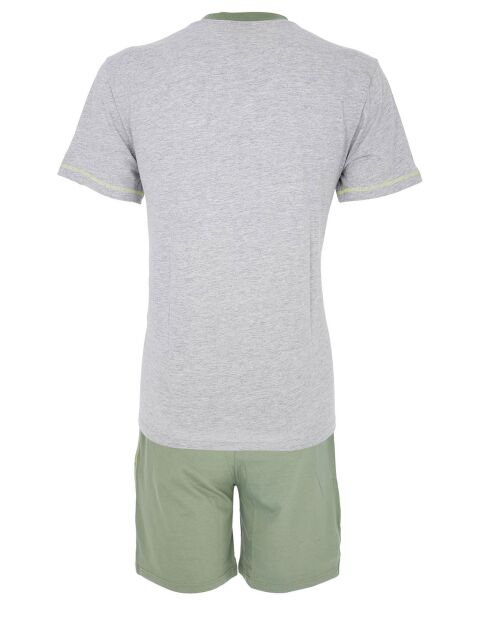 Pyjama manches courtes Arun gris/vert