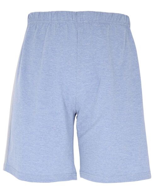 Pyjama manches courtes Naveen blanc/bleu denim