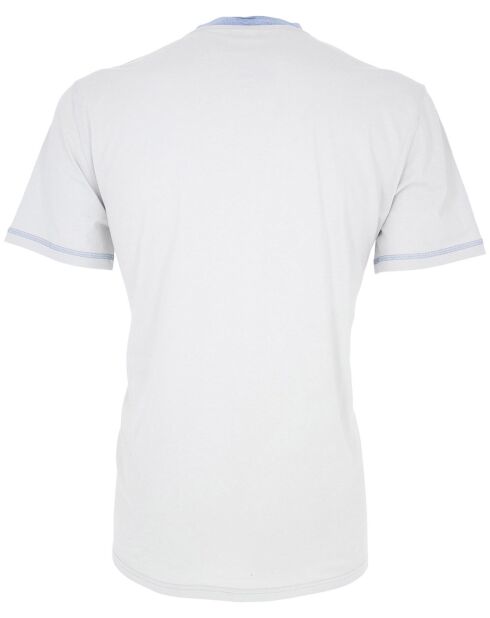 Pyjama manches courtes Naveen blanc/bleu denim