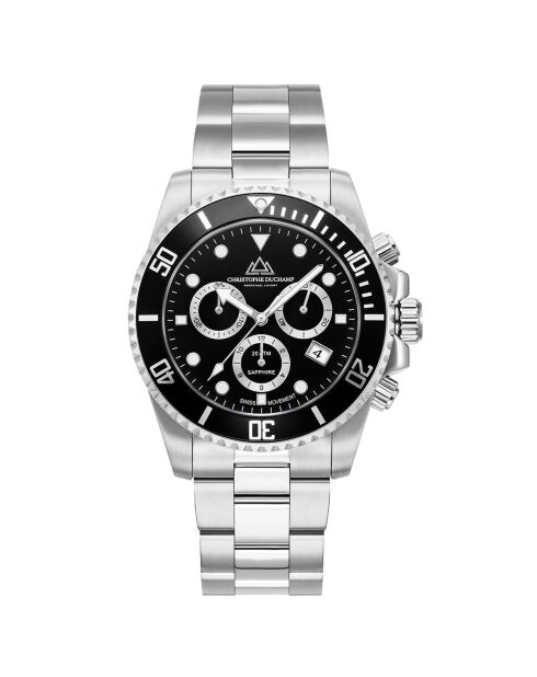 Montre Homme Quartz en Acier Marine argentée