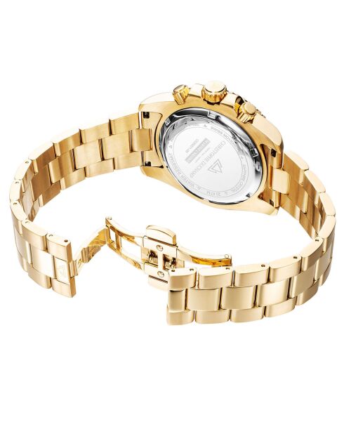 Montre Homme Quartz en Acier Marine dorée