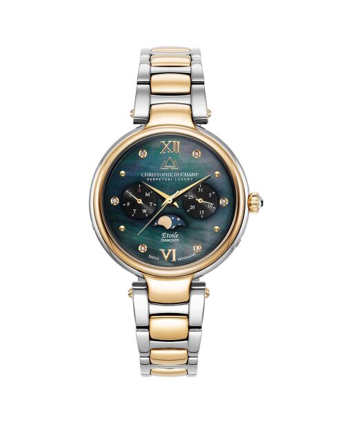 Montre Femme Quartz en Acier Etoile argenté/doré