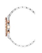 Montre Homme Quartz en Acier Grand Mont argenté/rose doré