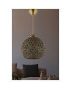 DL350 goud/grijze hanglamp - D.22x54 cm