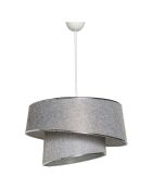 Suspension SP188 gris/argenté - 20x32 cm