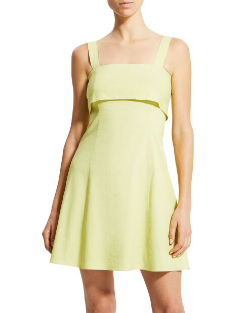 Abito Raven in misto lino color limone