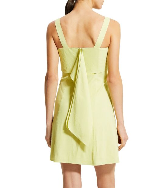 Abito Raven in misto lino color limone