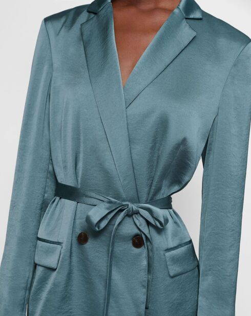 Blazer satiné Eden bleu