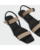 Sandales en Cuir Vera noir/nude