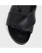 Mules plates en Cuir Aidan noires