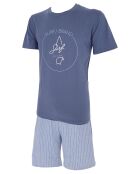 Pyjama manches courtes Karan bleu