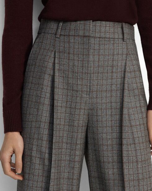 Pantaloni Grace grigi 100% lana