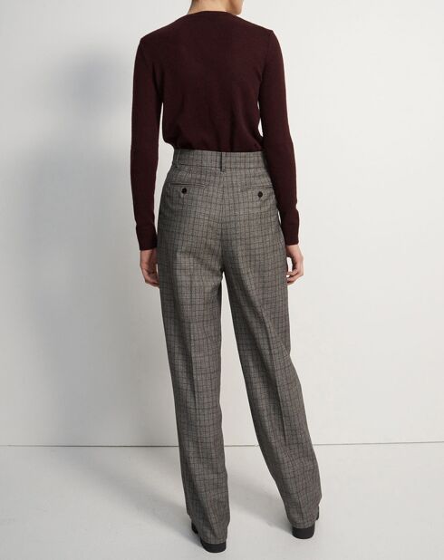 Pantaloni Grace grigi 100% lana