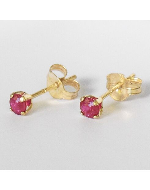 Boucles d'oreilles Little red or jaune