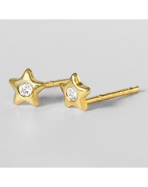 Boucles d'oreilles enfant Etoile or jaune