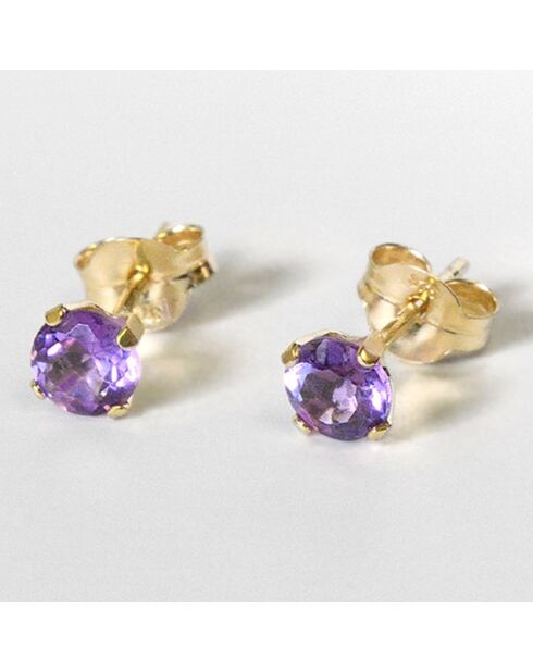 Boucles d'oreilles Ravissement Améthystes 0.40 ct or jaune