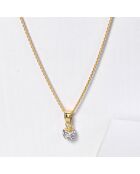 Pendentif Bulle de crystal Zirconium or jaune