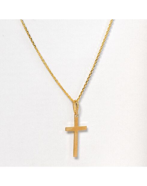 Pendentif Croix Croyance or jaune