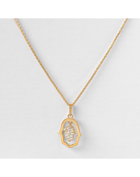 Hand of Fatma Anhänger Gelbgold