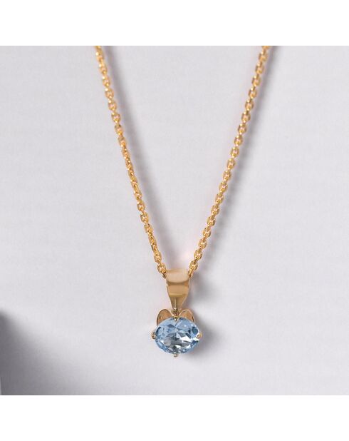 Pendentif Puce Topaze 0.66 ct or jaune