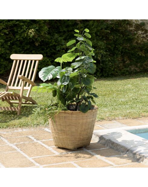 Hector Blumentopf aus Bambus - D.60x47 cm
