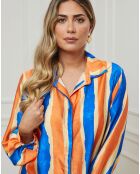 Robe Antsi imprimé orange/bleu