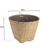 Pot de fleur Hector bambou  - D.60x47 cm