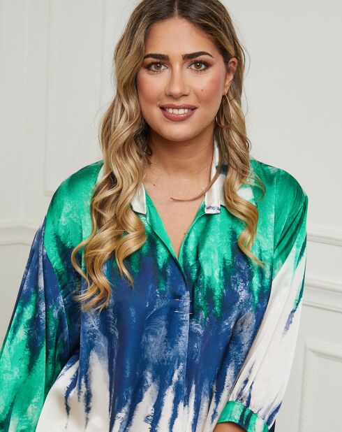 Robe Beaurivage imprimé vert