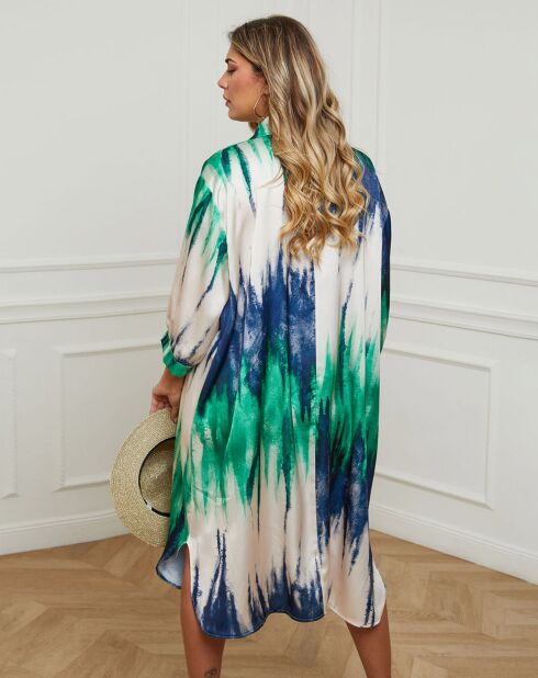 Robe Beaurivage imprimé vert