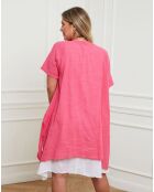 Ensemble Robe & Cardigan en Lin mélangé Ebys fushia