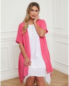 Ensemble Robe & Cardigan en Lin mélangé Ebys fushia
