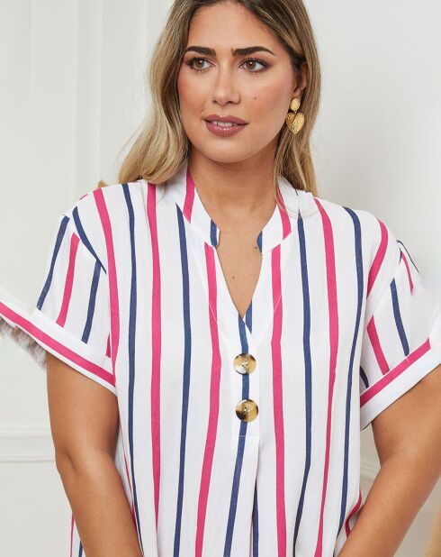 Robe Hams fuchsia/bleu marine