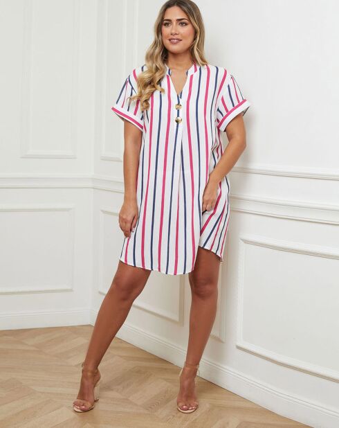 Robe Hams fuchsia/bleu marine