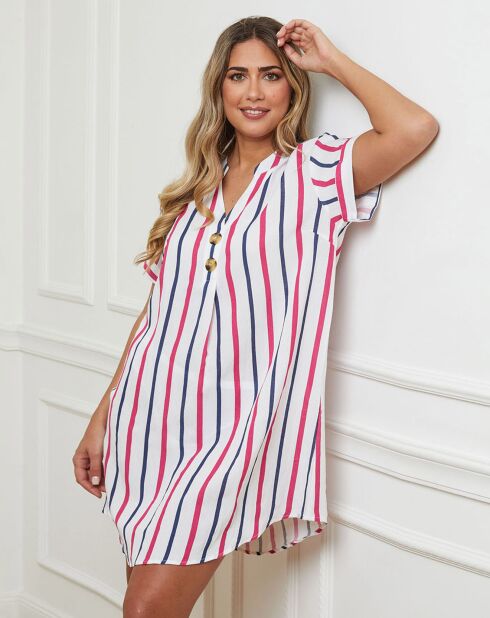 Robe Hams fuchsia/bleu marine